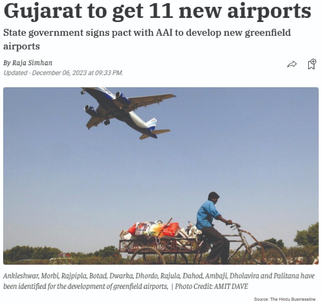Gujarat to get 11 new airports - State government pact with AAI